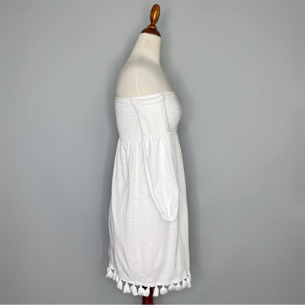 Lilly Pulitzer Trina Beach Mini Dress Smocked White Off Shoulder Size XXS - Picture 8 of 12